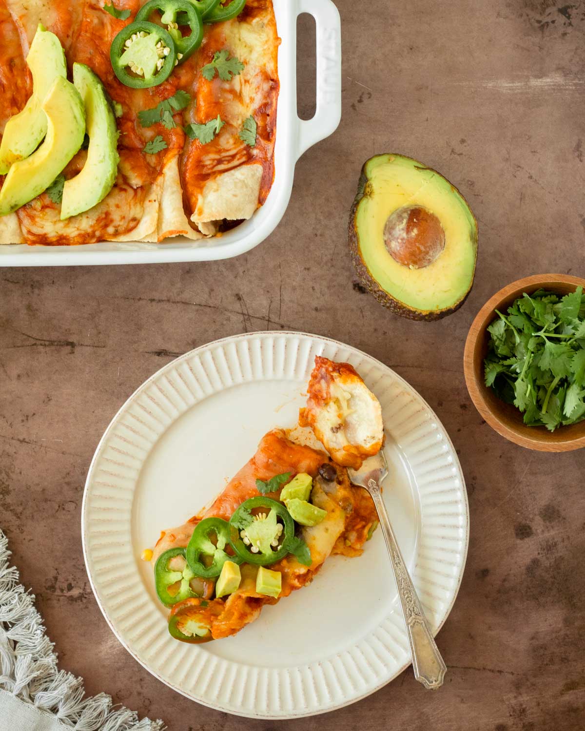 These Venison Enchiladas are the perfect quick weeknight dinner during hunting season and are a great family-friendly meal. This meal is ready in 30 minutes and leftovers make great meal prep for the week.