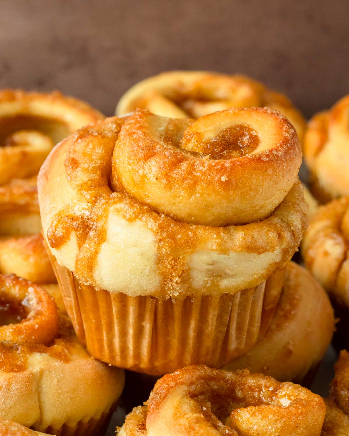 These cinnamon roll muffins are the best classic soft, fluffy cinnamon rolls with a gooey cinnamon sugar filling but made into muffins.