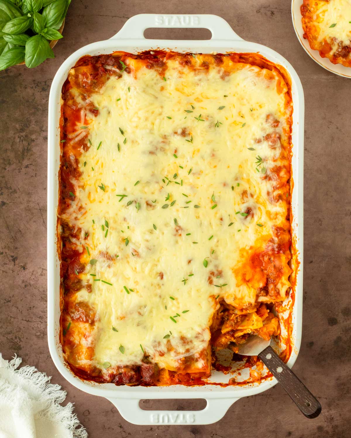 This venison lasagna is a classic lasagna recipe made with layers of noodles, cheese and a flavorful venison meat sauce for a filling and delicious home-cooked dinner.