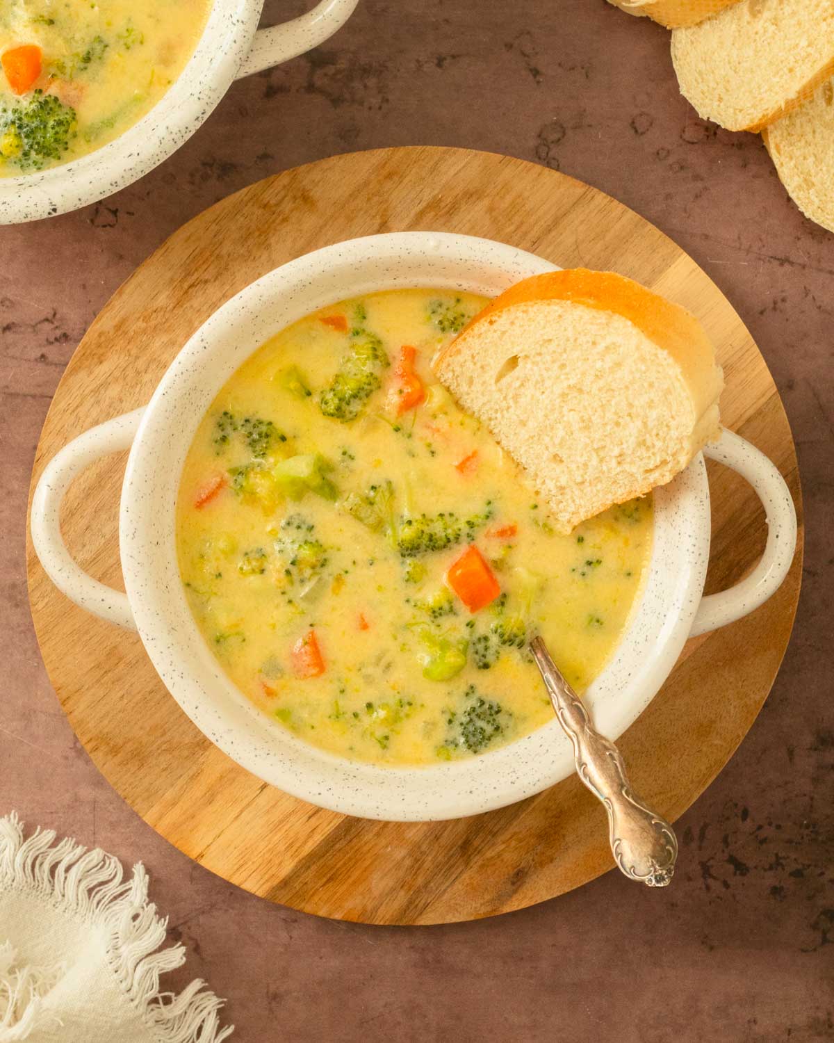 This homemade broccoli cheddar soup is a classic and delicious soup recipe made with fresh broccoli and cheddar cheese and best served with homemade bread for a flavorful, creamy, comfort food.